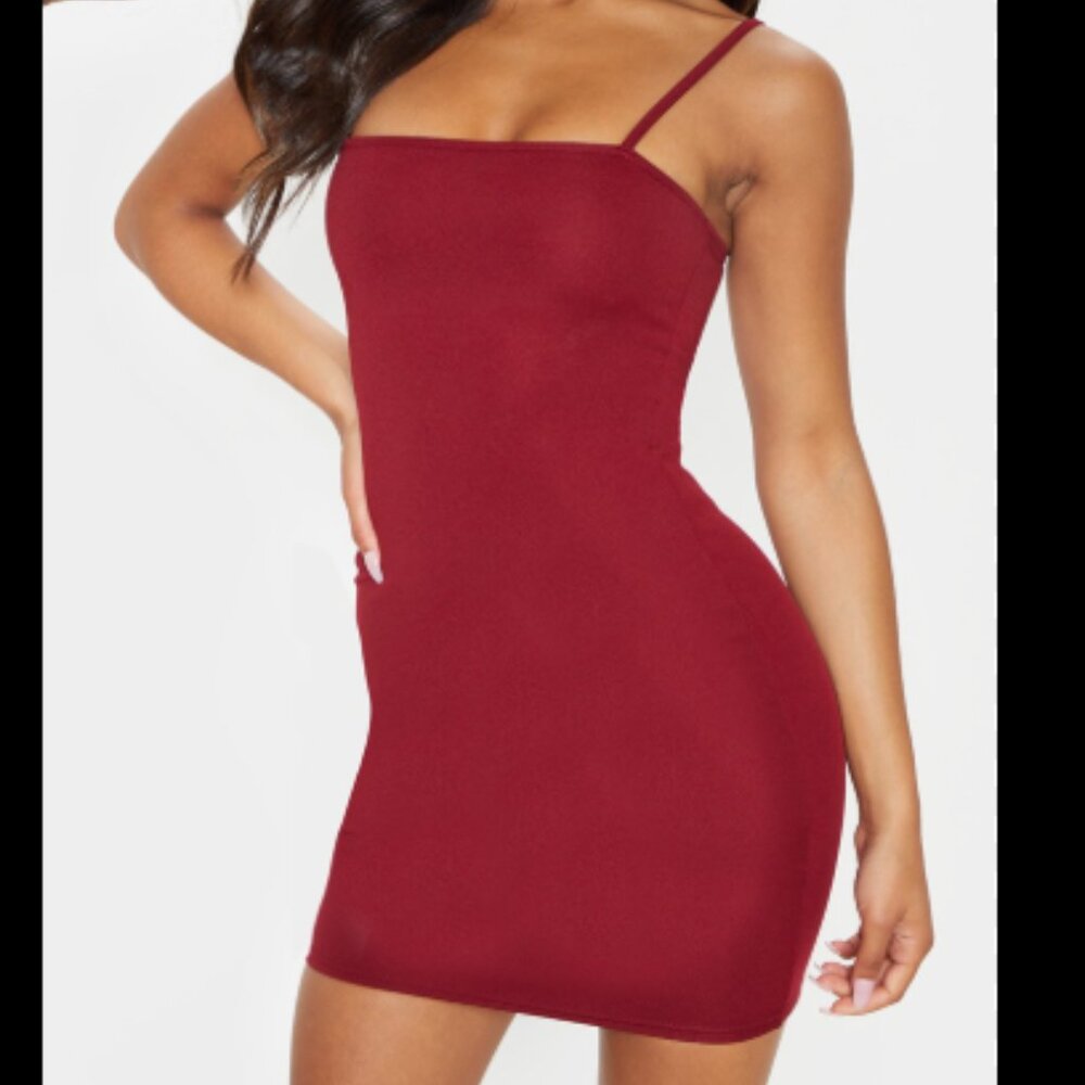 Burgundy Strappy Dress (Small)